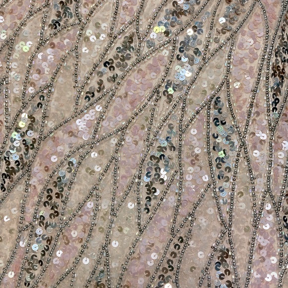 NWT Mac Duggal 4982 Rose Gold Embellished One Shoulder Gown w Sequin Belt - Sz 4 - Picture 8 of 13